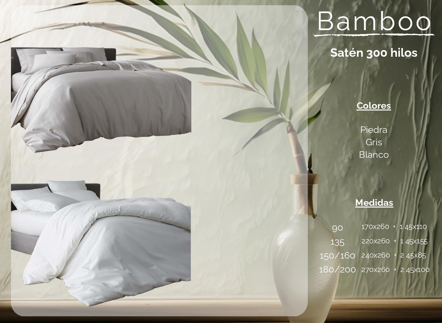 Funda nórdica Bambú 300 hilos satén + funda de almohada