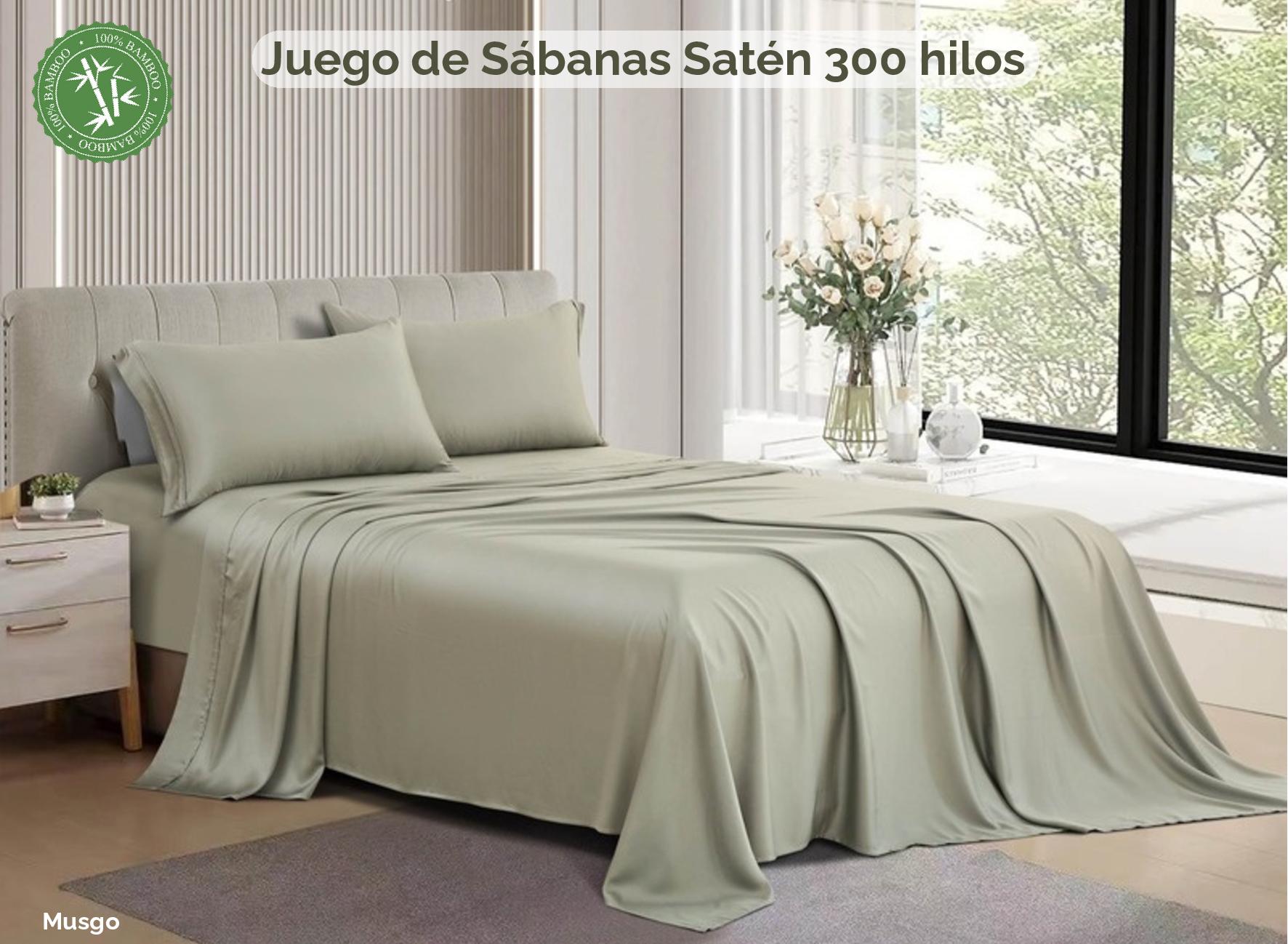 Juego de sábanas Bambú 300 hilos satén